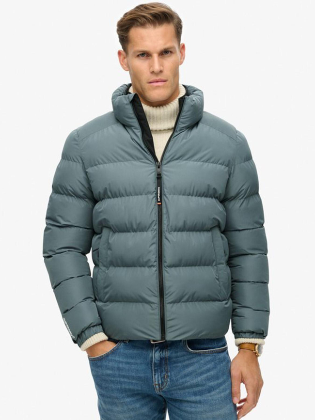 Doudoune sports bleu gris homme - Superdry