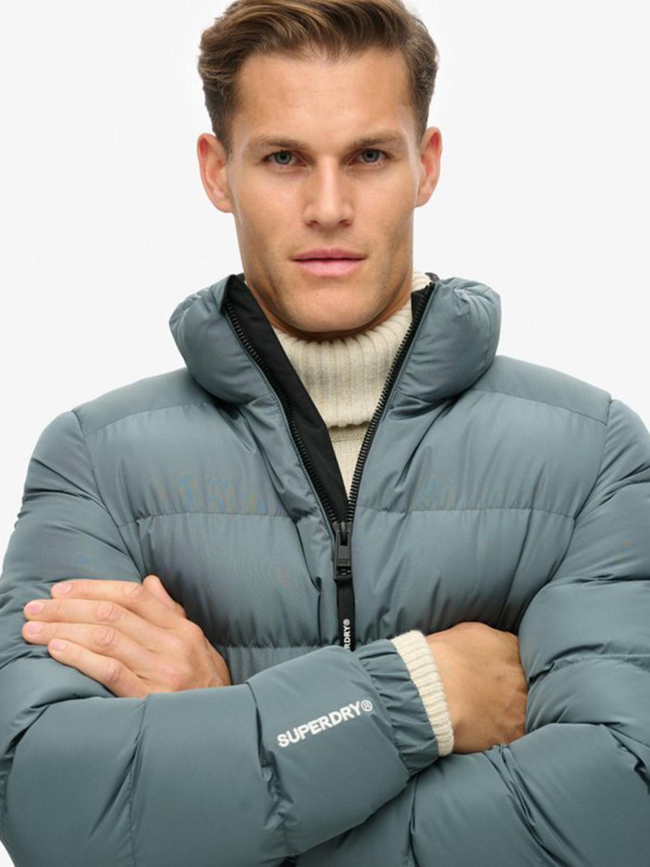 Doudoune sports bleu gris homme - Superdry