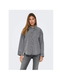 Veste en jean oversize sophie gris femme - Only