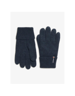 Gants en maille à logo essential bleu marine homme - Superdry