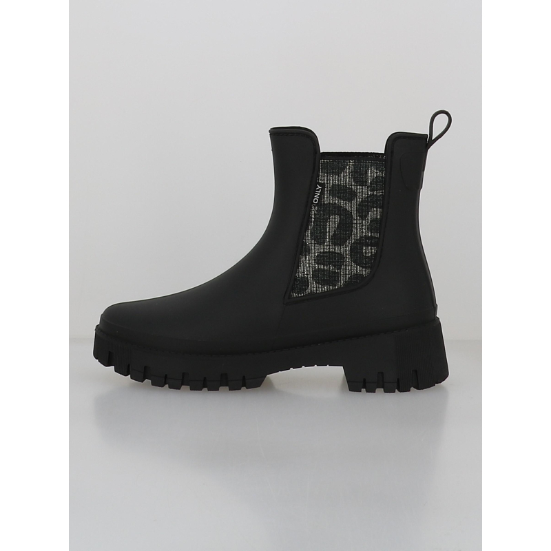 Boots imperméable lula léopard noir femme - Only