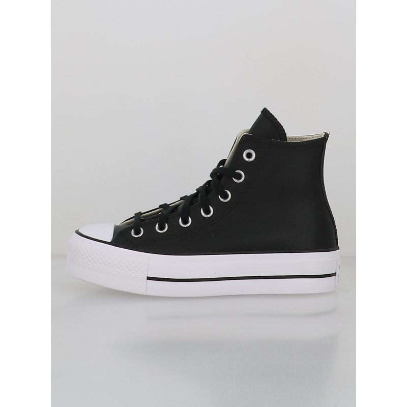 Converse chuck taylor all star lift cuir noir femme