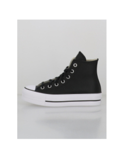 Converse chuck taylor all star lift cuir noir femme