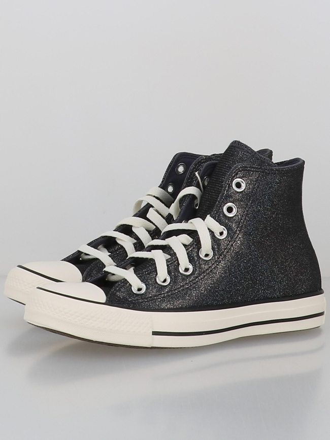 Converse montantes ctas pailleté bleu marine femme