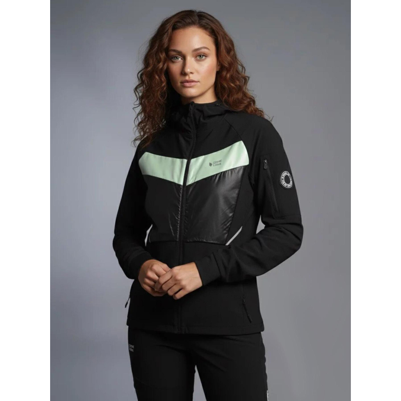 Veste tech à capuche new york noir femme - Comme Des Loups