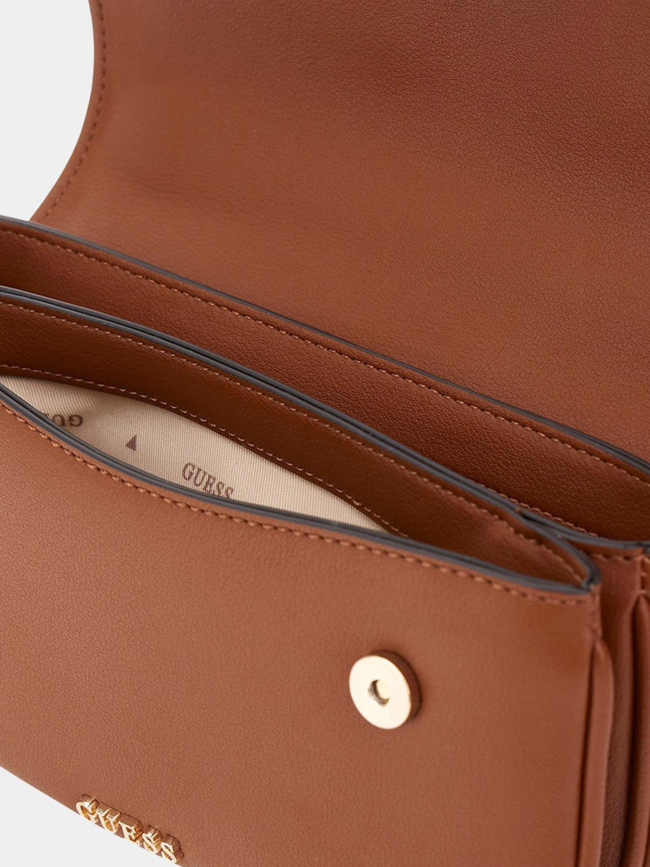 Sac bandoulière mini à aimant 93790 marron femme - Guess