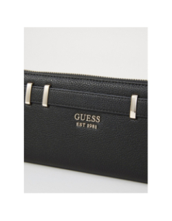 Portefeuille laurel medium large zip noir femme - Guess