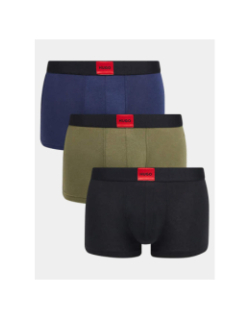 Pack de 3 boxers en coton galaxy noir bleu kaki homme - Hugo
