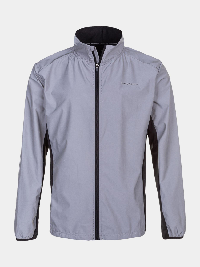 Veste de running réfléchissante peelier gris homme - Endurance