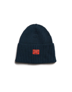 Bonnet en maille workwear bleu marine homme - Superdry