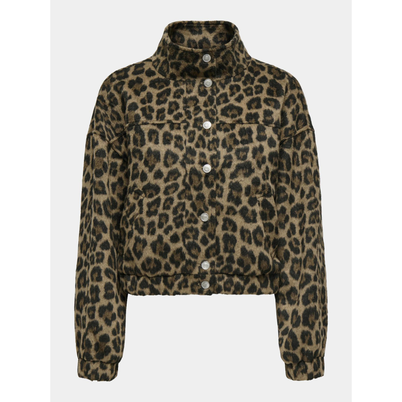 Veste courte léopard emilia marron femme - Only