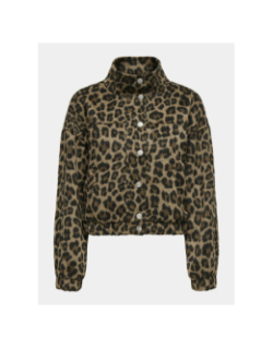 Veste courte léopard emilia marron femme - Only