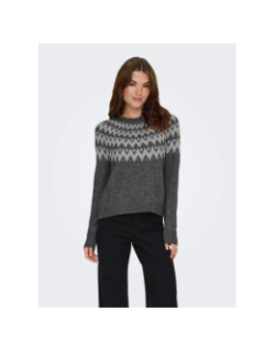 Pull fry glitter gris femme - Only