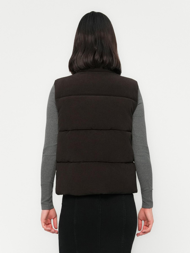 Doudoune sans manche velours côtelé debra noir femme - Vero Moda