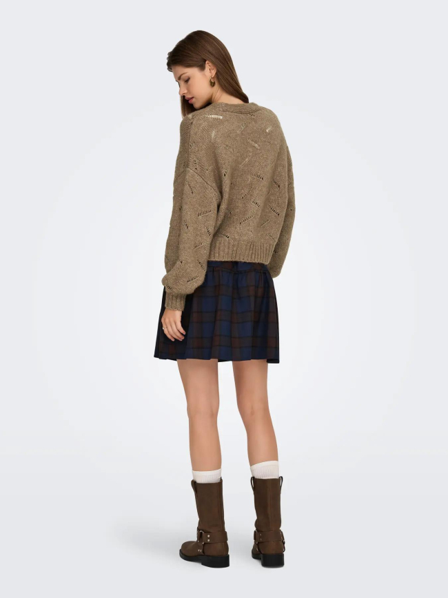 Gilet cardigan laya marron femme - Only