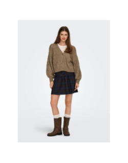 Gilet cardigan laya marron femme - Only