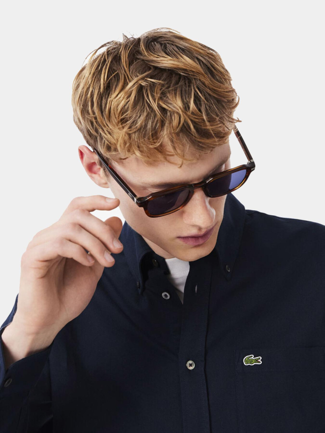 Chemise regular fit oxford bleu marine homme - Lacoste