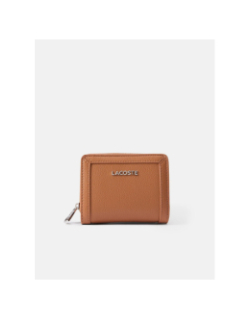 Portefeuille texturé marron clair femme - Lacoste