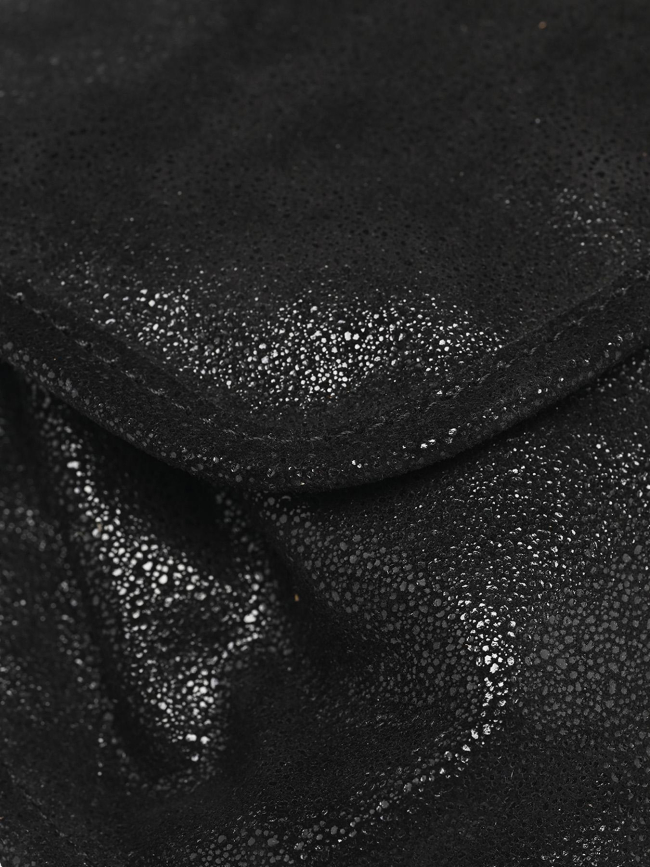 Sac bandoulière en cuir brillant pcjulia noir femme - Pieces
