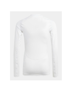 T-shirt stretch slim fit à manches longues blanc enfant - Adidas