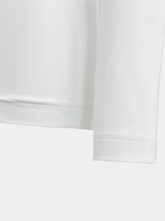 T-shirt stretch slim fit à manches longues blanc enfant - Adidas