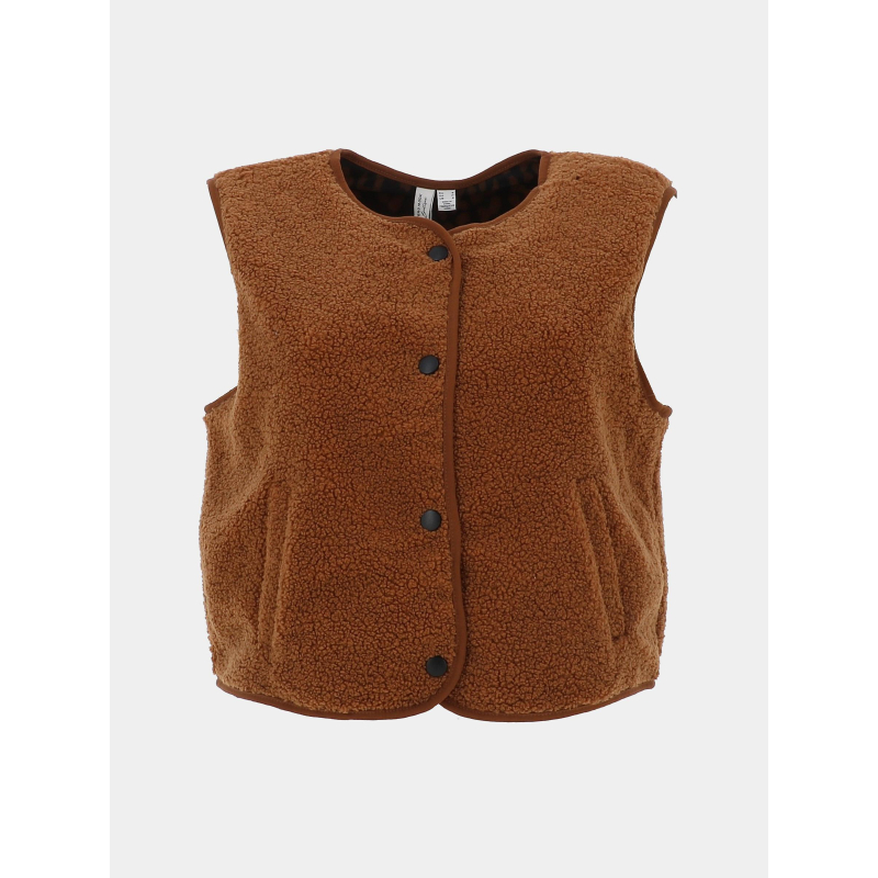 Veste sans manche teddy illy marron femme - Vero Moda