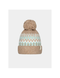 Bonnet à pompon nakarah marron bleu femme - Barts