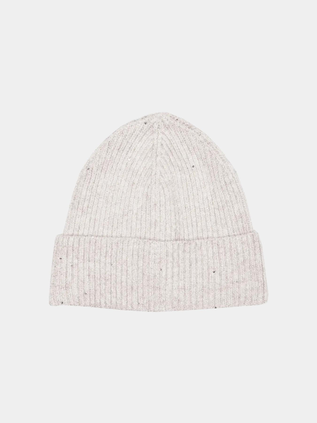 Bonnet pailleté sola beige femme - Only