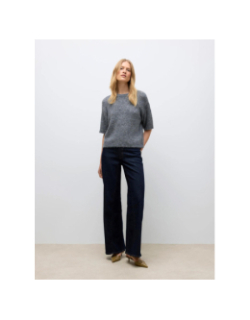 Pull manche courte tessa gris femme - Aware