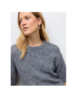 Pull manche courte tessa gris femme - Aware