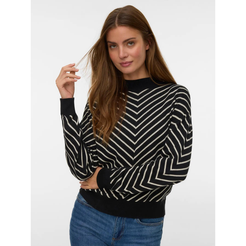 Pull fin rayé capricorn noir femme - Vero Moda
