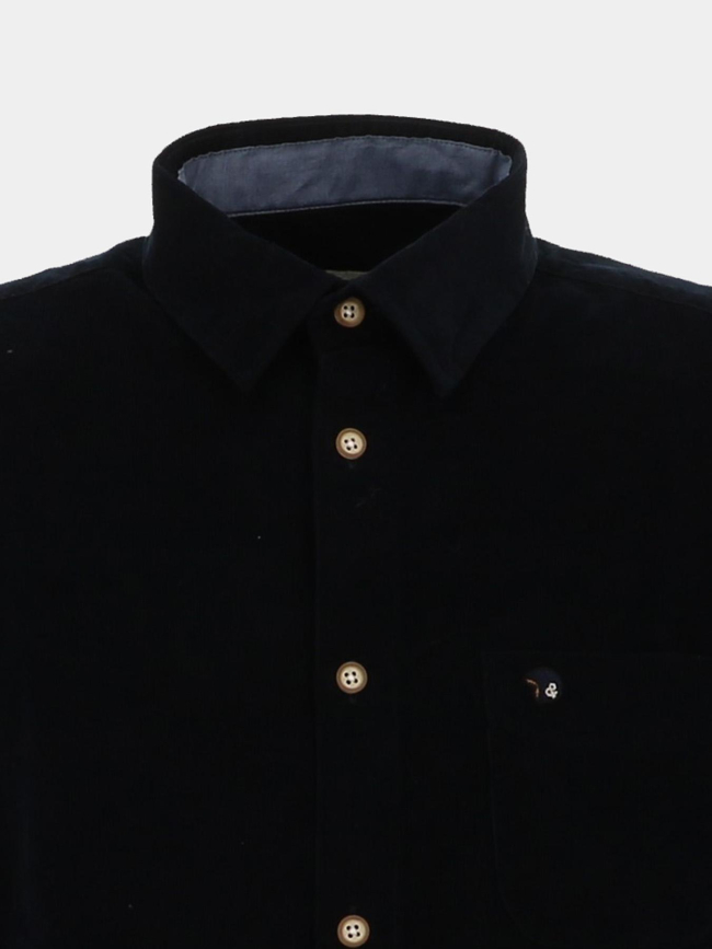 Chemise en velours côtelé lacie bleu nuit homme - Benson & Cherry