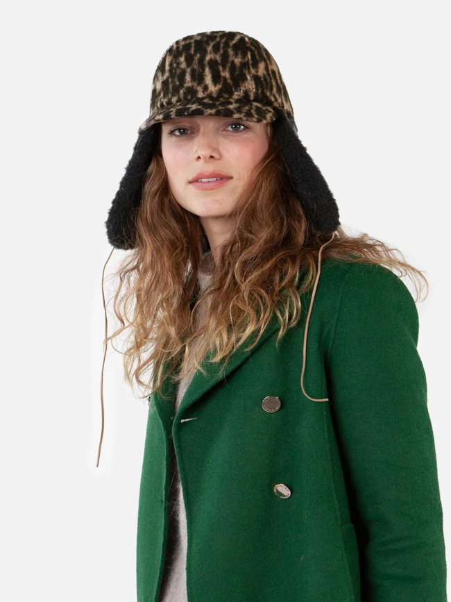 Casquette polaire léopard sunnaha marron femme - Barts