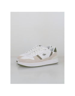 Baskets t-clip set blanc kaki homme - Lacoste