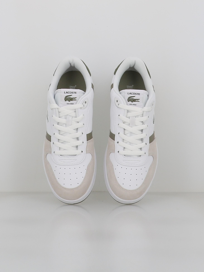 Baskets t-clip set blanc kaki homme - Lacoste