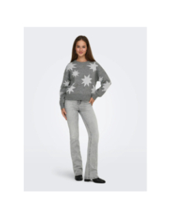 Pull étoiles pailletées rosie gris femme - Only