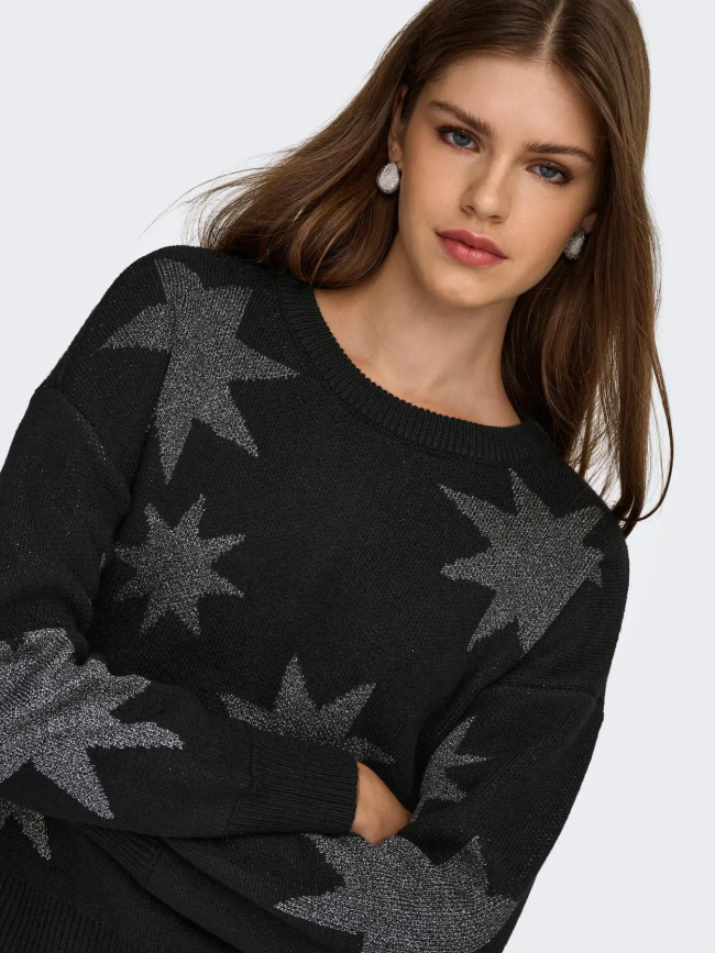 Pull étoiles pailletées rosie noir femme - Only