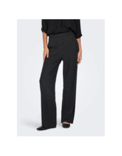 Pantalon large rayé pailleté mary geggo noir femme - Jdy