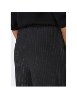 Pantalon large rayé pailleté mary geggo noir femme - Jdy
