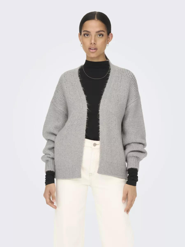 Gilet cardigan dinea gris femme - Jdy