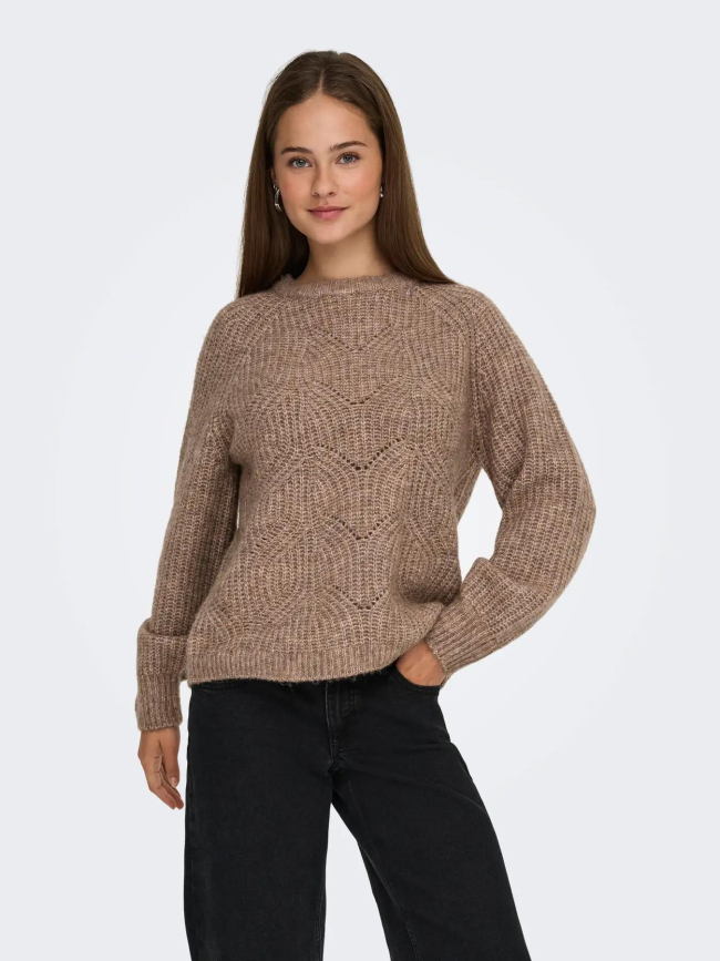 Pull gila life structure marron femme - Only