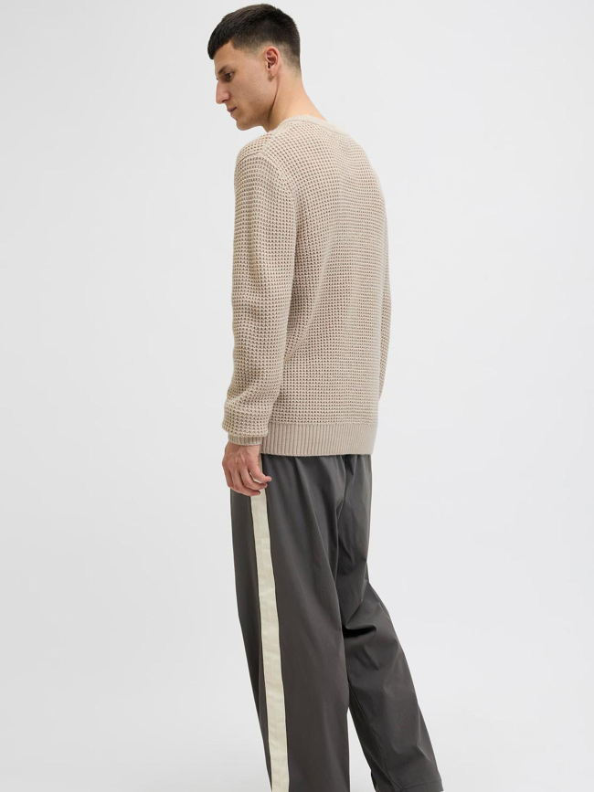 Pull crochet global beige homme - Jack & Jones