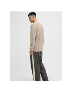 Pull crochet global beige homme - Jack & Jones