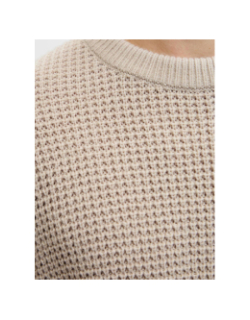 Pull crochet global beige homme - Jack & Jones
