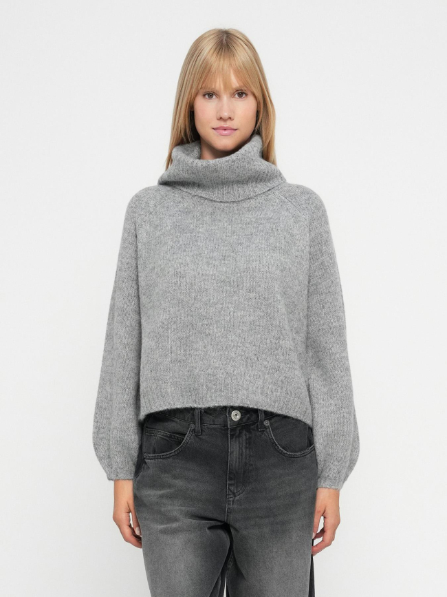 Pull col roulé gila gris femme - Only