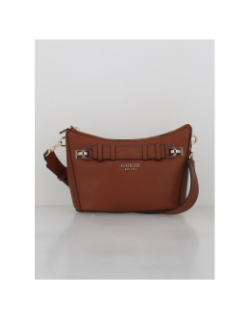 Sac bandoulière chardon zippé waldena marron femme - Guess