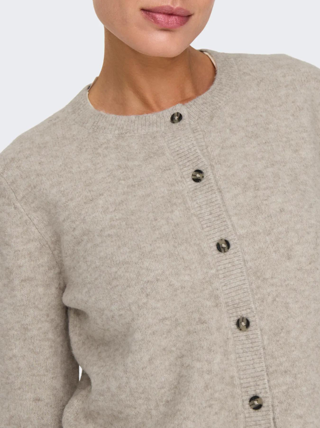 Gilet cardigan chloé life beige femme - Jdy