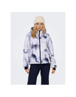 Veste de ski slope violet blanc femme - Only Play