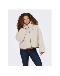 Doudoune réversible teddy maria marron femme - Only