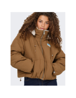 Doudoune réversible teddy maria marron femme - Only